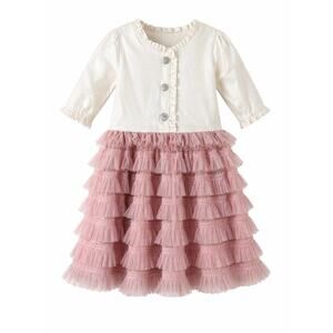 Nanette Lepore Girls 5 Pink Tulle Ruffle Dress Coquette Princesscore Party Tutu